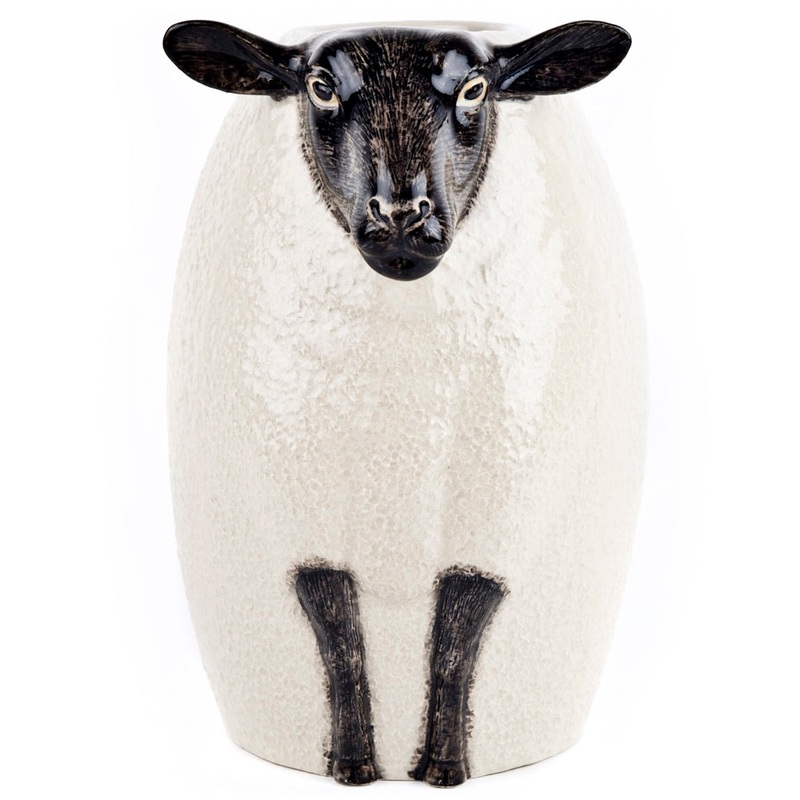Quail Ceramics Suffolk Black Sheep Flower Vase