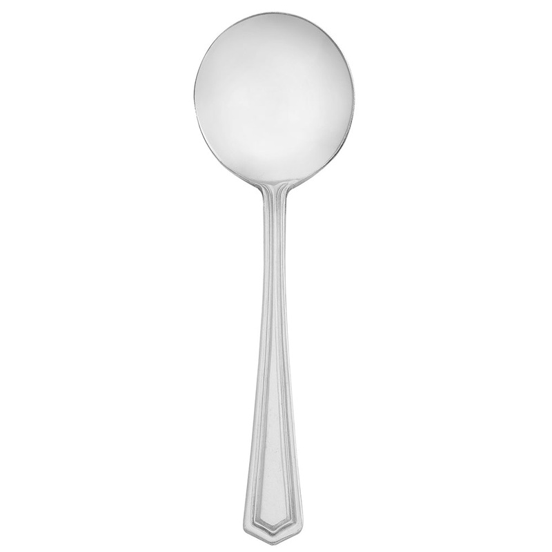 Walco TR12 Mark 6″ 18/0 Stainless Steel Medium Weight Bouillon Spoon – 12/Pack