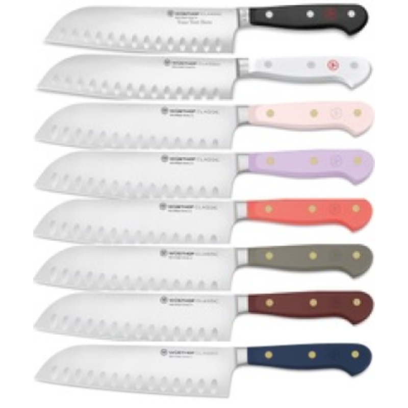 Wusthof Classic – 7″ Hollow Edge Santoku Knife – Color Options & Engraving Available