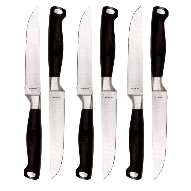BergHOFF Bistro 6″ Stainless Steel Steak Knife, Set of 6