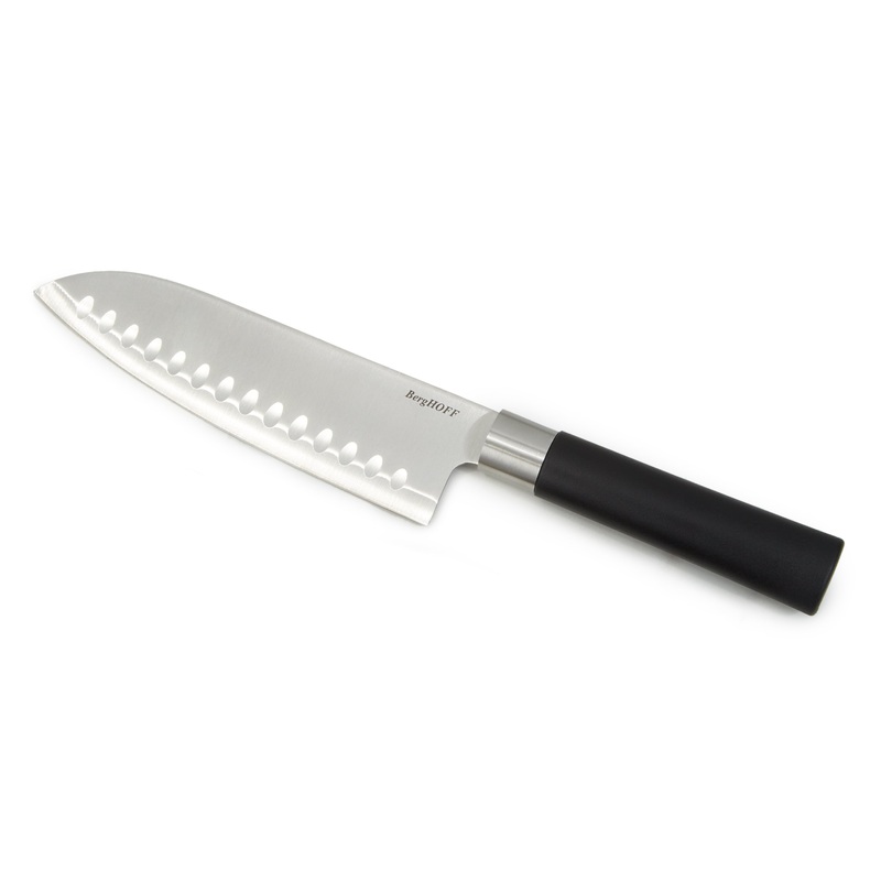 BergHOFF DiNA Codon Stainless Steel Scalloped Santoku Knife, 6.75″