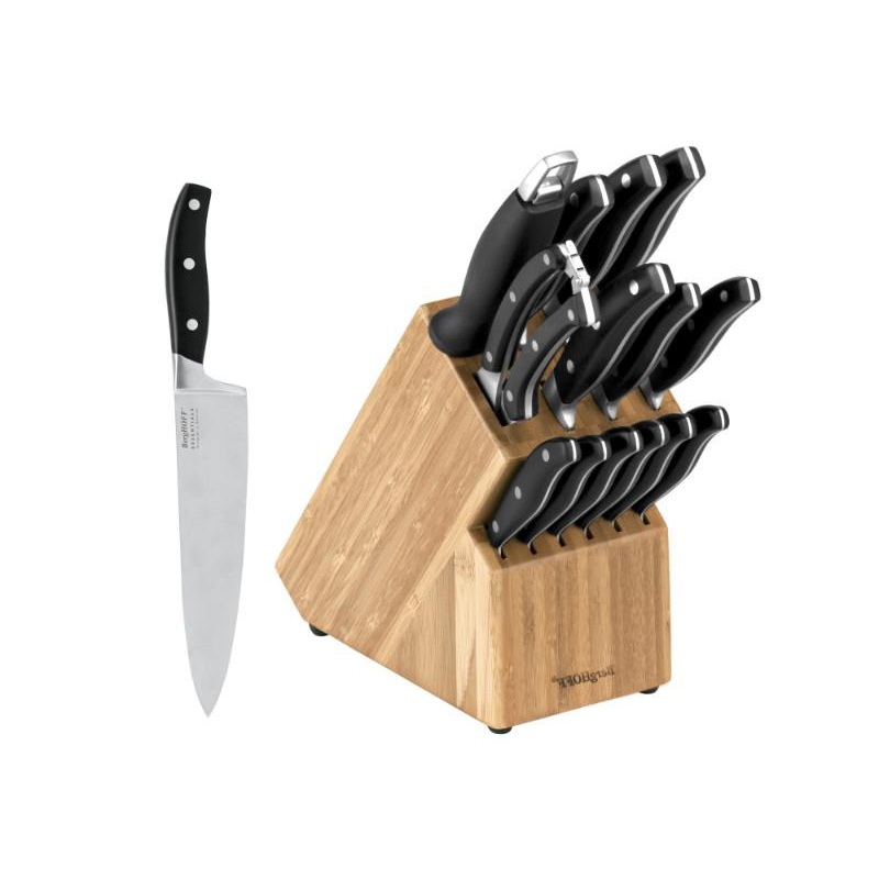 BergHOFF Essentials 15Pc Stainless Steel Knife Block Set