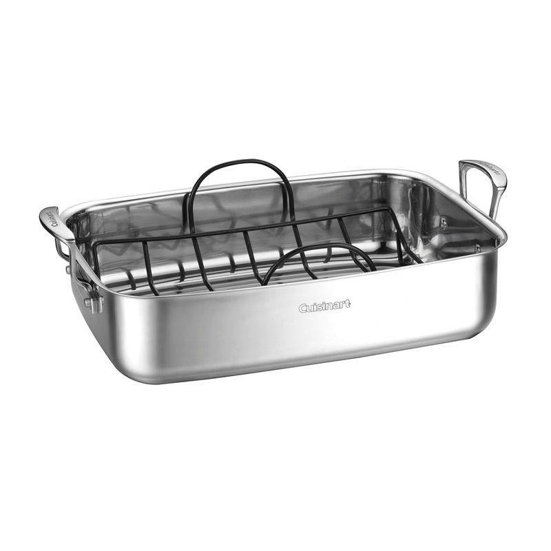 Cuisinart Chef’s Classic Stainless 15″ Stainless Steel Roaster w/ Non-Stick Rack
