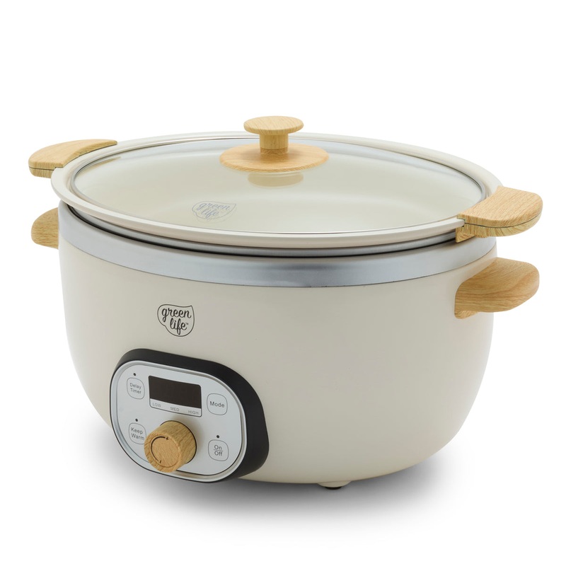 GreenLife Healthy Duo 6-Quart Slow Cooker | Cream