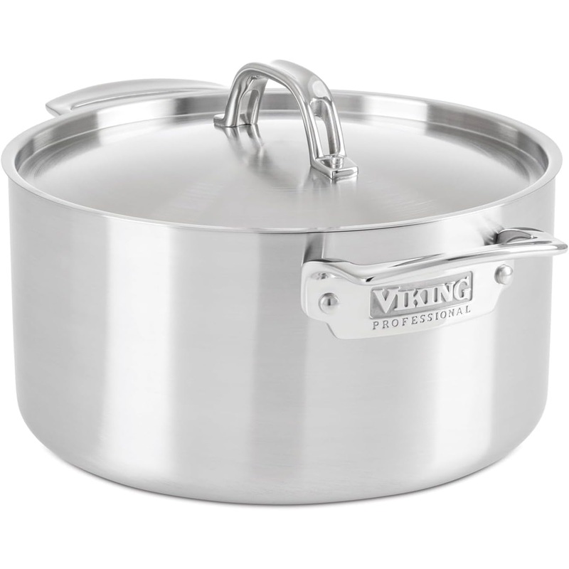 Viking 5-Ply Professional – 8 Qt. Stock Pot w/Lid – Satin Finish