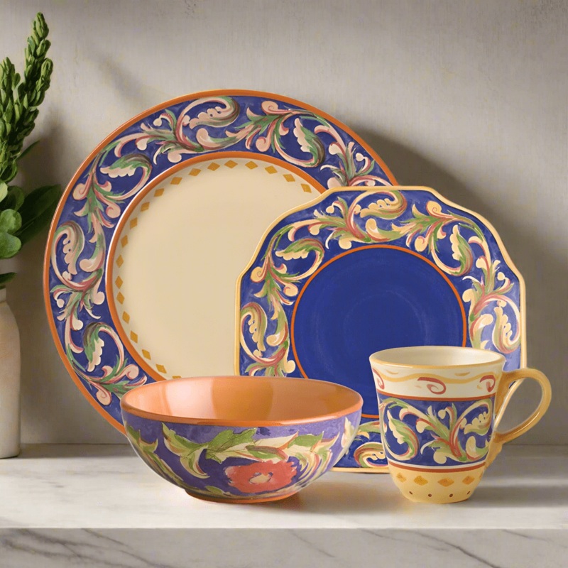 Villa della Luna Blue Dinnerware Set
