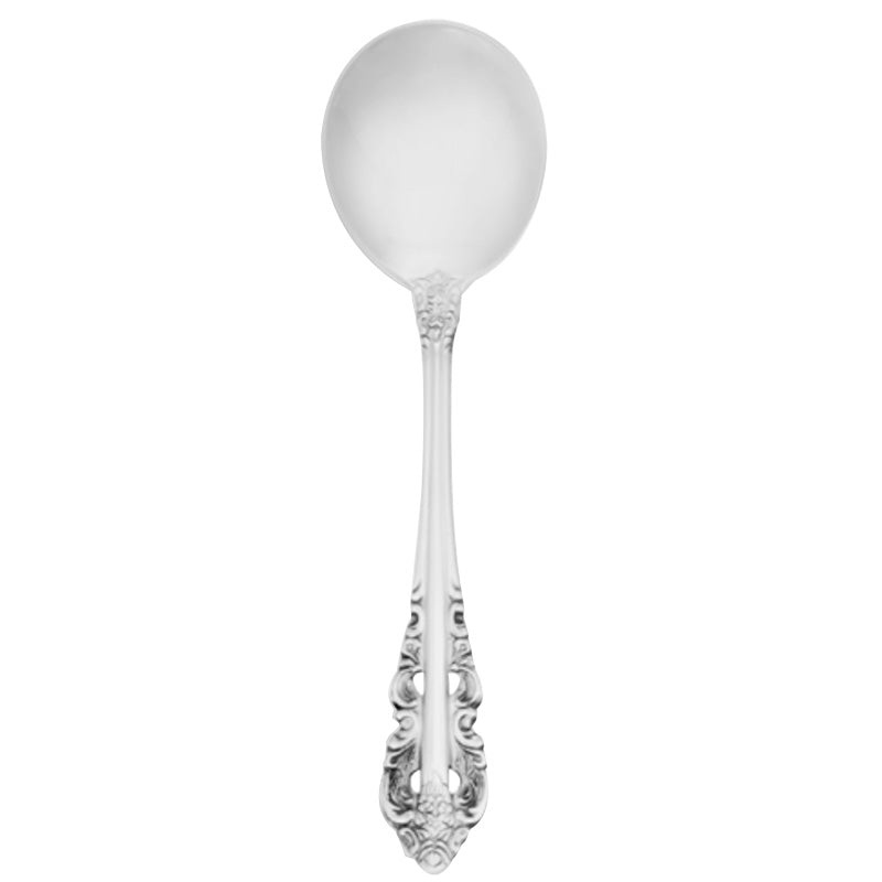 Walco 6812 Classic Baroque 6″ 18/10 Stainless Steel Extra Heavy Weight Bouillon Spoon – 12/Pack
