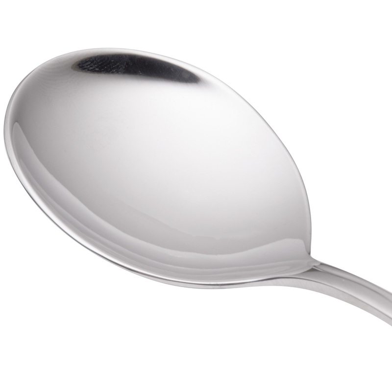 World Tableware 973 016 Cantina 6″ 18/0 Stainless Steel Heavy Weight Bouillon Spoon – 12/Pack