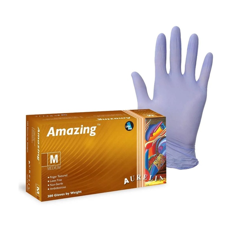 Amazing Nitrile Latex-Free Disposable Gloves (Box of 300) – Medium