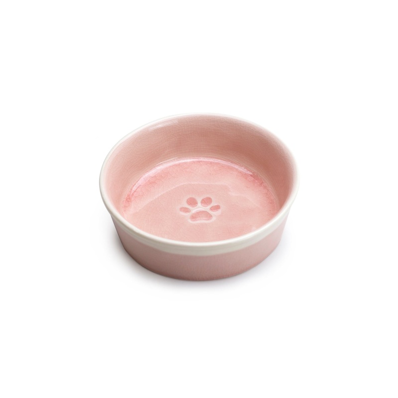 6.25″ Organic Coral Reactive Glaze Heavy Weight Ceramic Pet Bowl