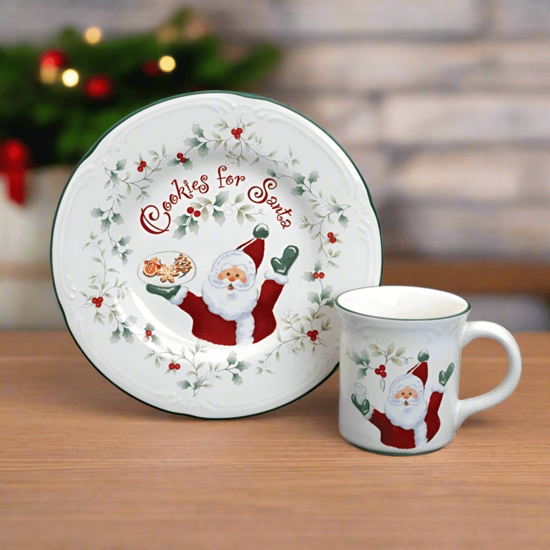 Winterberry Cookies and Milk for Santa Set