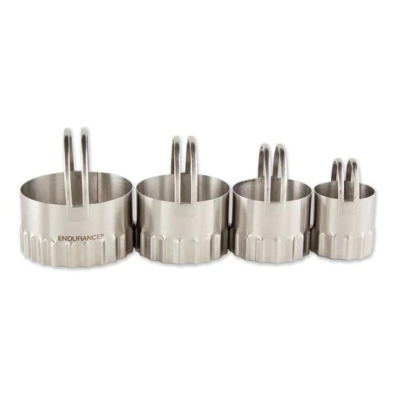 Biscuit Cutters – Rd Rippled, Set of 4