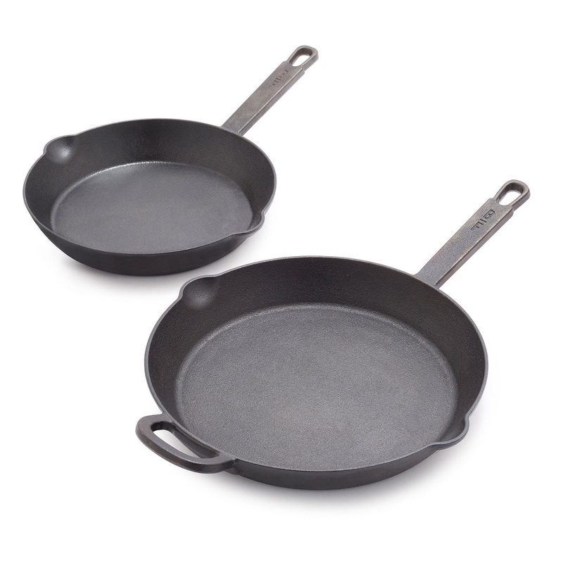 Bobby Flay by GreenPan 8″ and 10″ Cast Iron Frypan Set