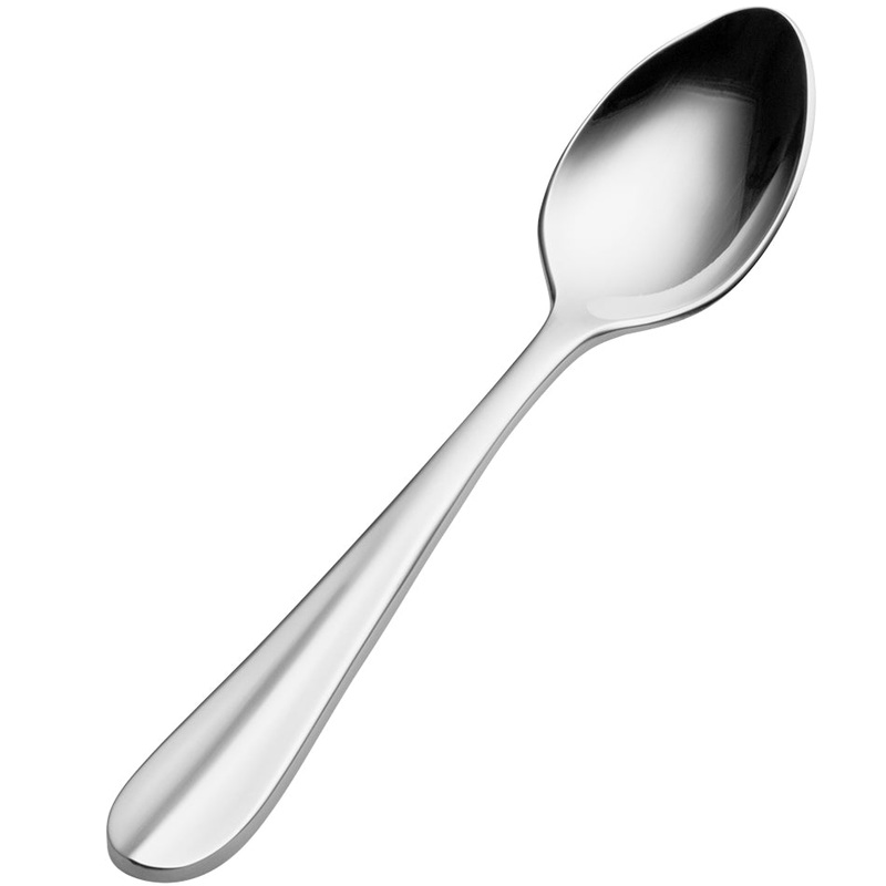 Bon Chef S116 Monroe 4 11/16″ 18/10 Stainless Steel Extra Heavy Demitasse Spoon – 12/Pack