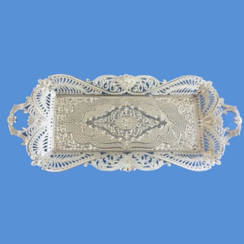 Decorative Rectangular Tray, Serving Platter, 15.75×7.6 in