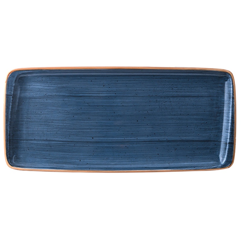 Dusk 13.5″ x 6″ x h:0.75″ Rectangular Blue Porcelain Platter