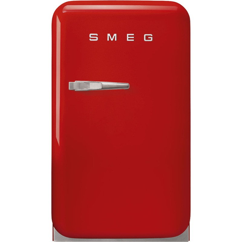 Smeg 50’s Retro Style Aesthetic Freestanding Red Mini Cooler Left Hand Hinge with 1.34 Cu Ft Capacity , 15-Inches
