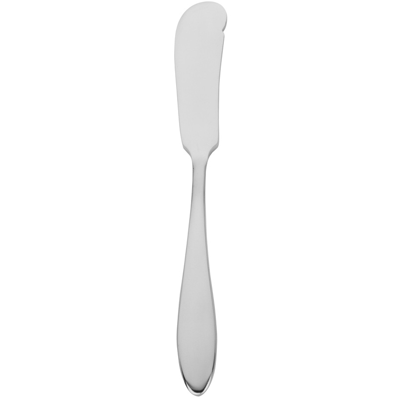Walco 0110 Idol 6 7/8″ 18/10 Stainless Steel Extra Heavy Weight Butter Spreader – 12/Pack