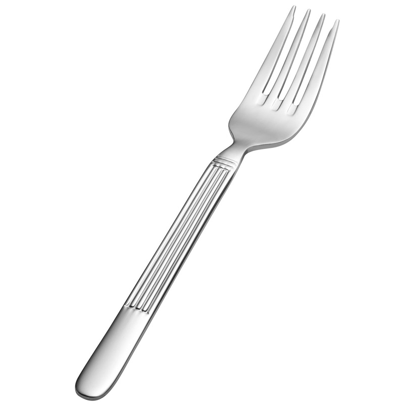 Bon Chef SBS3607 Apollo 7 5/8″ 18/0 Extra Heavy Weight Bonsteel Salad/Dessert Fork – 12/Pack