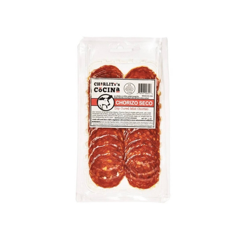 Charlitos Cocina Chorizo Seco – Dry Cured Mild Chorizo (Presliced) – 15 x 3oz by Farm2Me