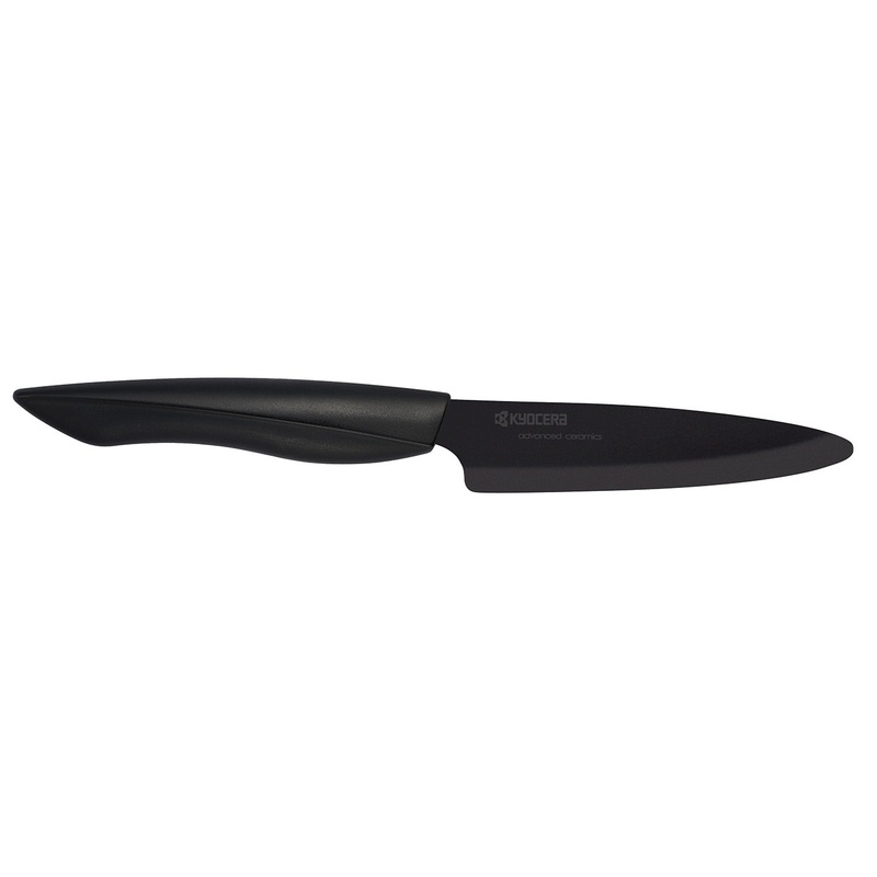 Kyocera Innovation Series 4.5″ Utility Knife w/Soft Grip Handle, Black Blade