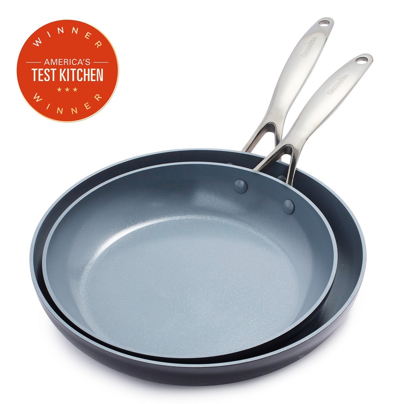 Valencia Pro Ceramic Nonstick 10″ and 12″ Frypan Set