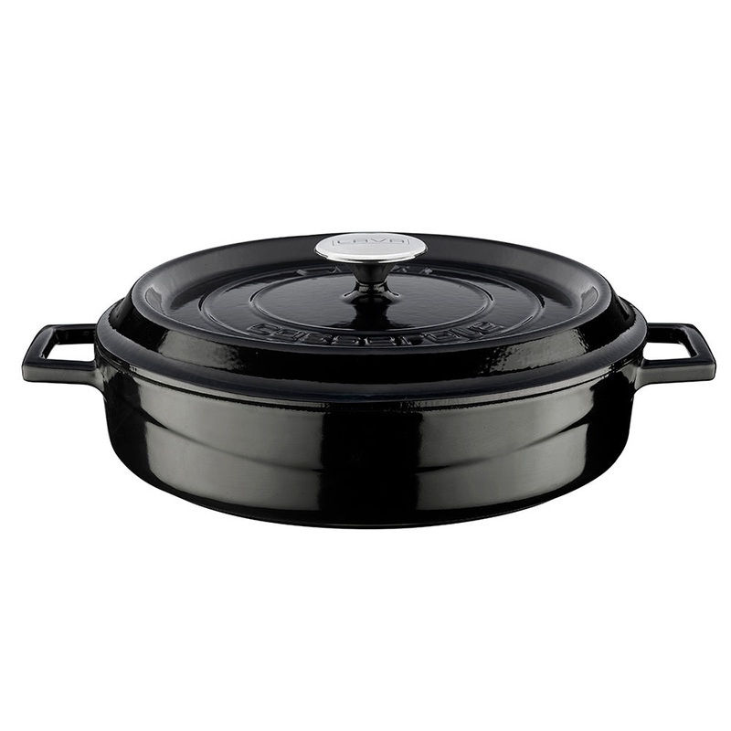 Cast Iron dia.11″ h:2″ 3.75 qt. Round Black Cast Iron Dutch Oven