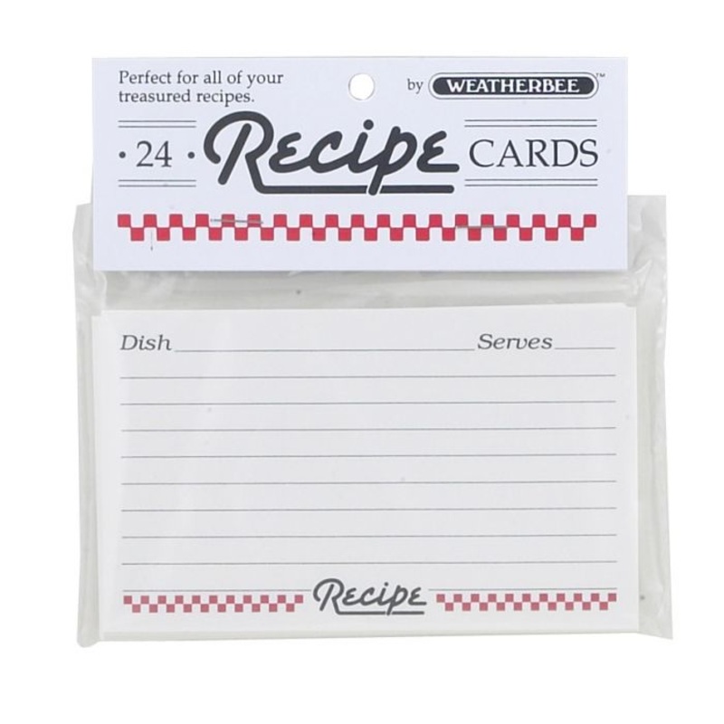 Recipe Cards, 3×5, set of 24