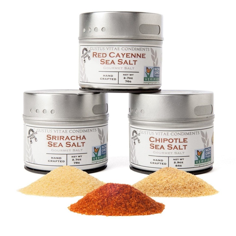 Red Hot Sea Salts Collection – 3 Tins by Gustus Vitae