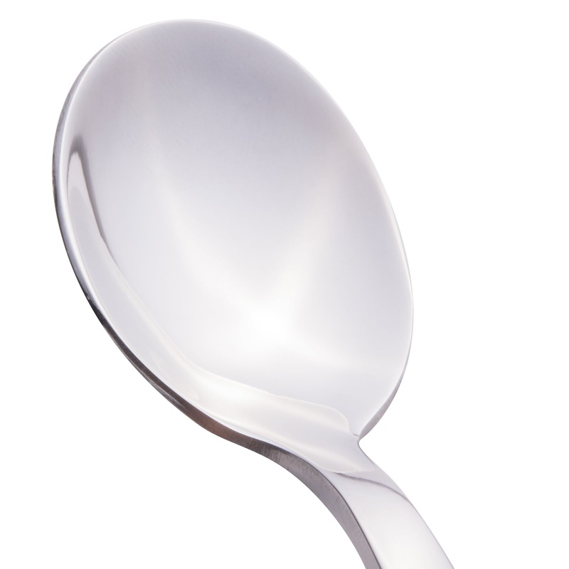 World Tableware 963 007 Elexa 5 1/8″ 18/0 Stainless Steel Heavy Weight Demitasse Spoon – 12/Pack