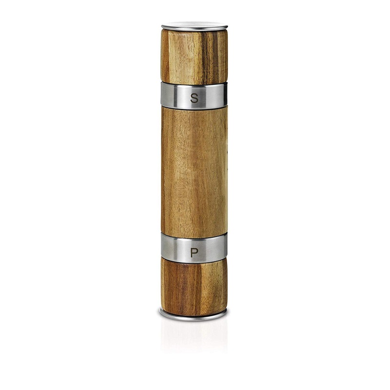 AdHoc Duomill Double Salt & Pepper Mill Acacia Wood