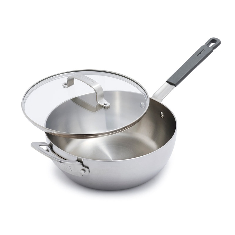 Bobby Flay by GreenPan 3.57-Quart Stainless Steel Chef’s Pan with Lid