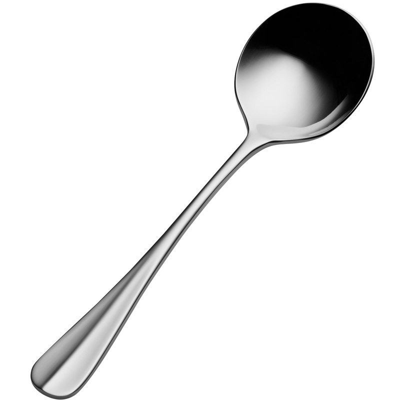 Bon Chef SBS1101 Chambers 6 1/8″ 18/0 Extra Heavy Weight Bonsteel Bouillon Spoon – 12/Pack