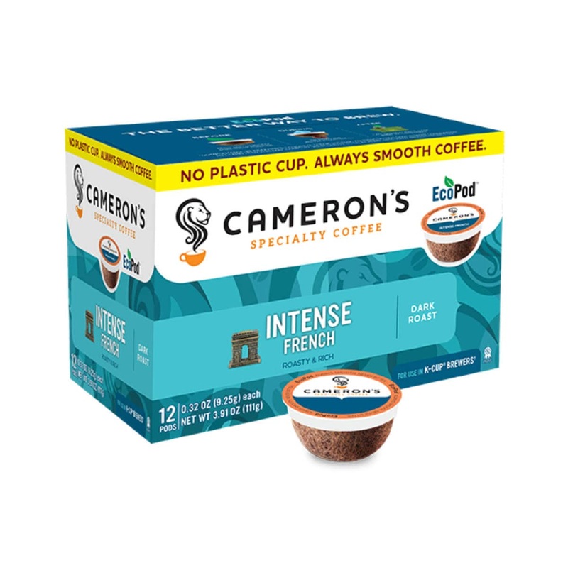 Cameron’s Intense French Single-Serve Eco Coffee Pods (Box of 12)