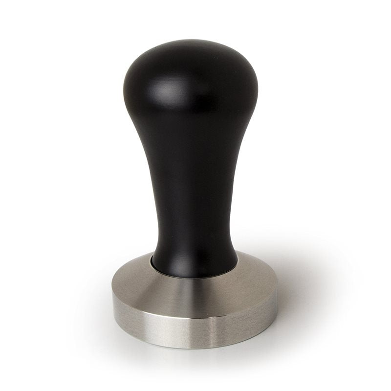 Flat Stainless Coffee Tamper  58mm Black Wood Handle