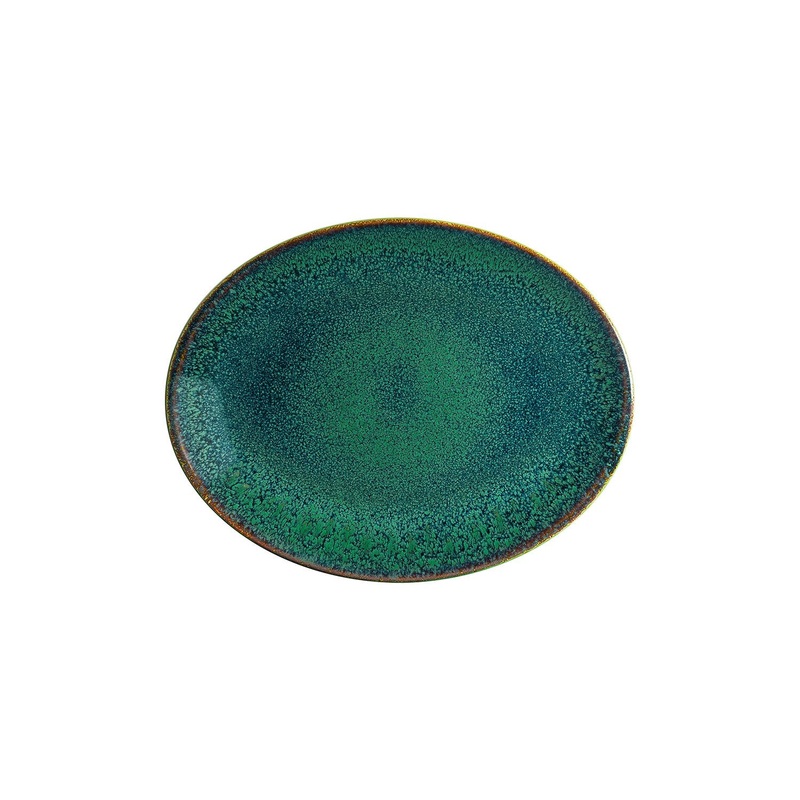 Mar 12.25″ x 9.5″ x h:1″ Oval Blue Porcelain Platter
