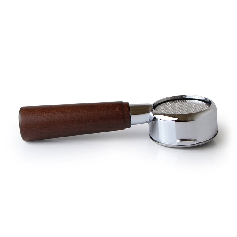 Pavoni Lever Chrome Bottomless Portafilter Wood Handle (New Group) – 2953012
