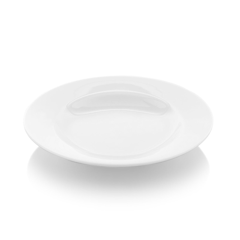 Porcelain Delta dia.9.25″ h:1.75″ 13 oz. Round White Porcelain Bowl (Set of 4)