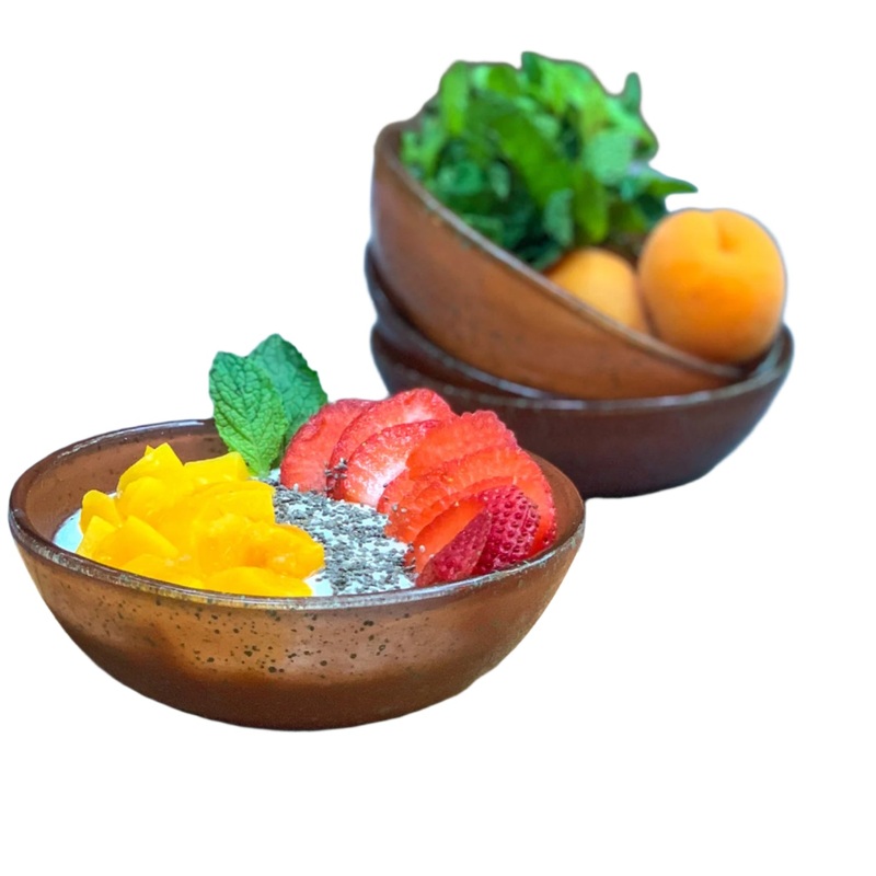 Glass Dinnerware dia.5.5″ h:2″ 14 oz. Round Paprika Glass Bowl (Set of 2)