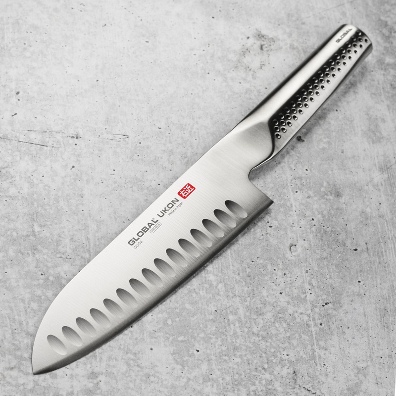 Global Ukon 7″ Hollow Edge Santoku Knife