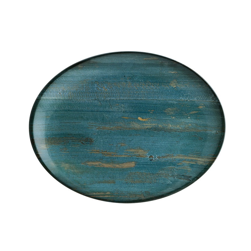 Madera 12.25″ x 9.5″ x h:1″ Oval Decorated Porcelain Platter