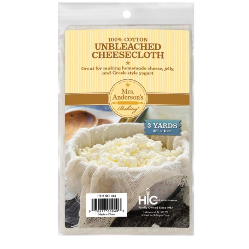 Mrs. Andersons Baking Unbleached Cheesecloth, 3-Square Yards