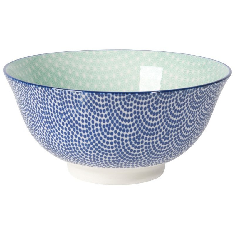 Now Designs 6″ Stamped Bowl – Blue Waves & Aqua