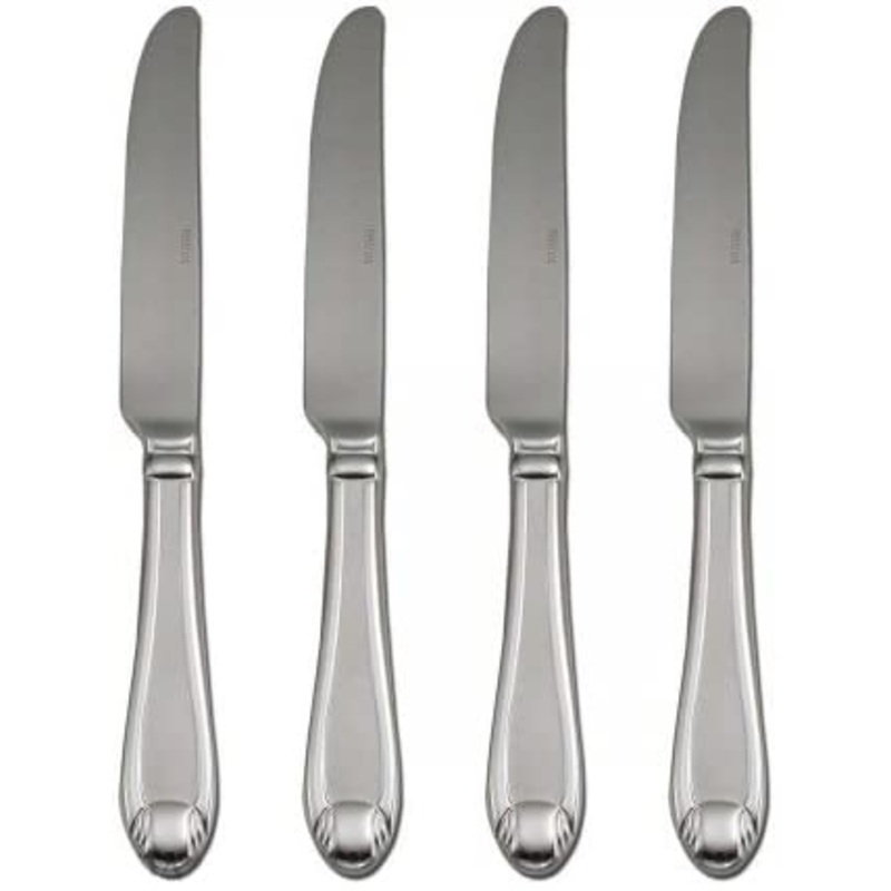 Oneida Satin Garnet Set of 4 Dinner Knives – Frosted handle Quality 18/10 stainless