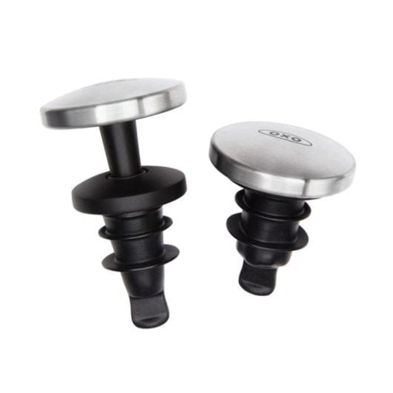 OXO Steel 2-Piece Spillproof Wine Stopper