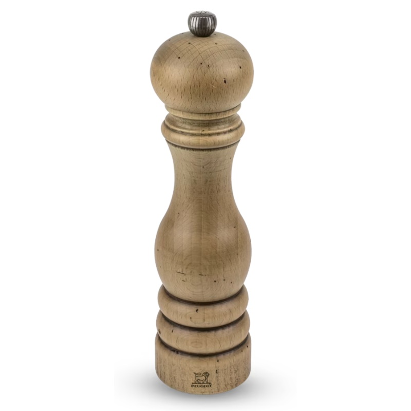 Peugeot Paris Antique Pepper Mill, Beechwood Antique Finish 9″