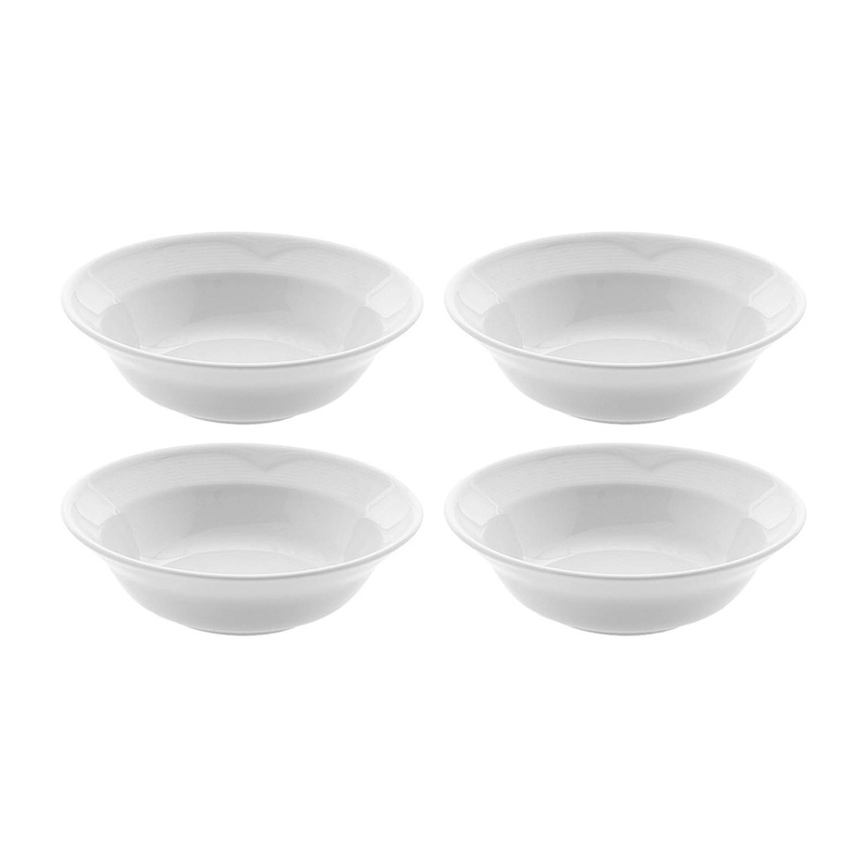 Porcelain Saturn dia.6″ h:1.5″ 12 oz. Round White Porcelain Bowl (Set of 4)