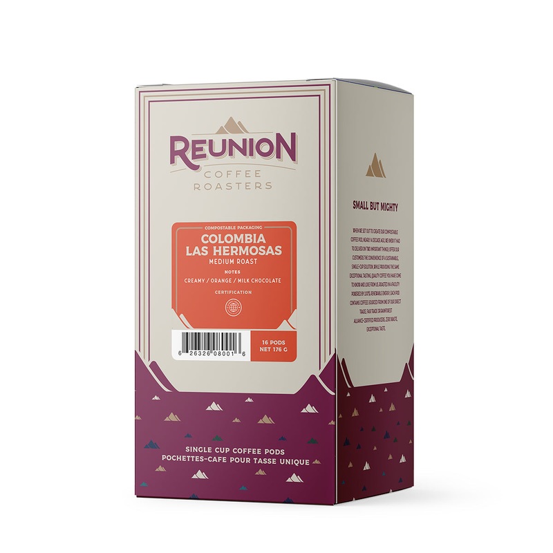 Reunion Coffee Roasters Colombia Las Hermosas Soft Pods