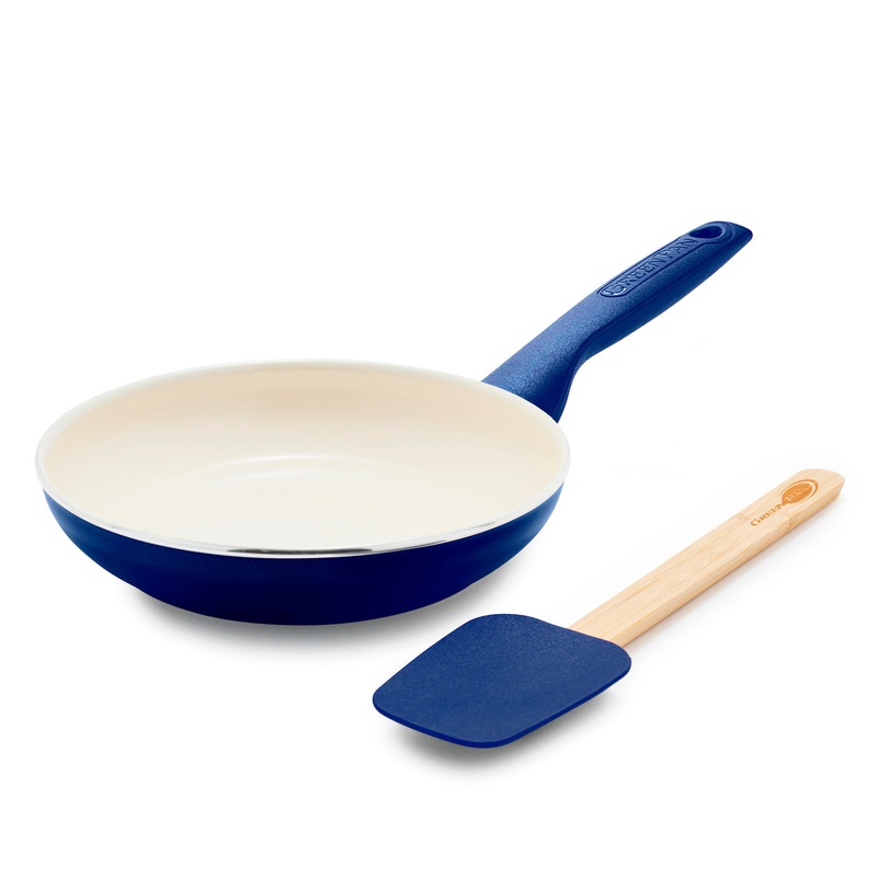 Rio Ceramic Nonstick 8″ Frypan with Spatula | Navy