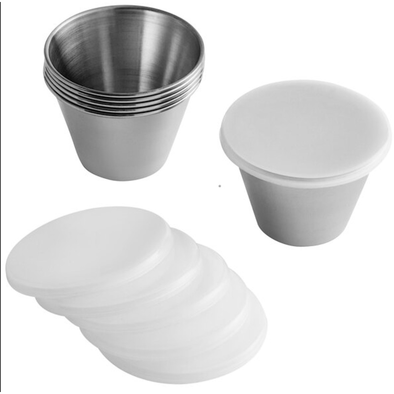 Tablecraft Sauce Cups with Lids (Set of 6)